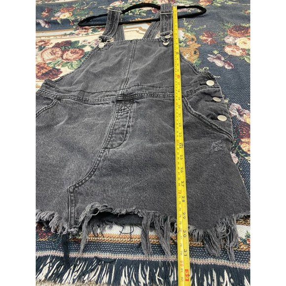 🖤Free People Black Overalls with Distressed Hem - Picture 14 of 15